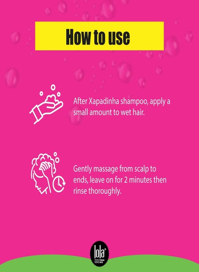 Lola From Rio - Xapadinha - Disciplining Hair Mask For Straight or Straightnened Hair, 55% Alignement, 40% Reduction in Frizz, Intense Shine 15.87 Fl Oz - Image 4